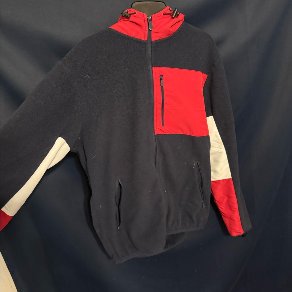 Men's Navy and Red Zip Up